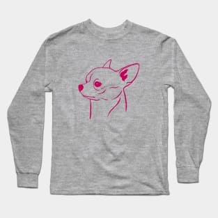 Chihuahua (Pink and Berry) Long Sleeve T-Shirt